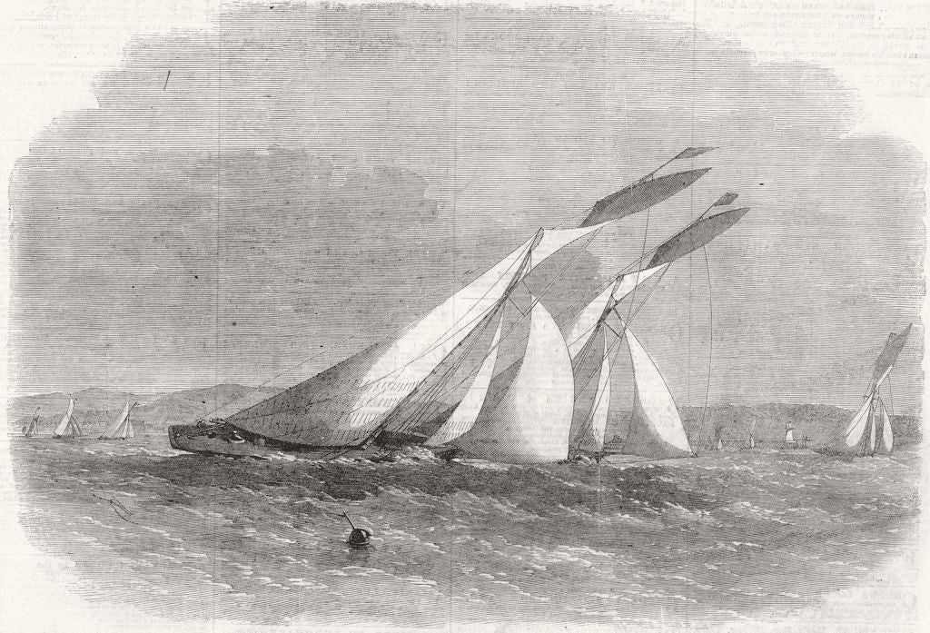 ROYAL LONDON YACHT CLUB. Struggle Coalhouse Pt; Phantom; Queen; Chrystabel 1861